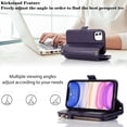thumbnail image 4 of for iPhone 11 Phone Wallet case with Zipper Card Holders for Women,iPhone 11 Phone Cases Slots Crossbody Flip Folio Book Cover with Credit Card Holder Men for iPhone11 case - Purple, 4 of 12