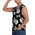 thumbnail image 3 of Pofeuu black white Skull bone Print Men's Muscle T-Shirt, Sleeveless, Muscle Tank, Classic Muscle Tee Top For Men Casual Sleeveless Muscle T-Shirt Trendy Clothes-Large, 3 of 7