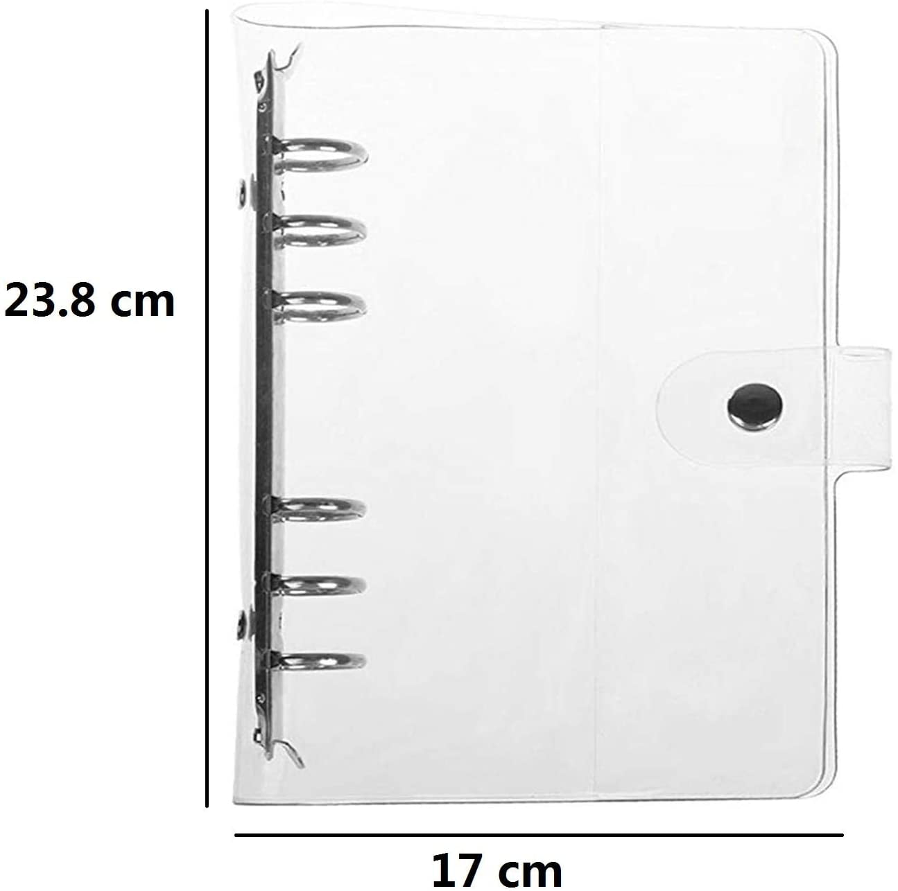 Refiller for 8.5 inch Plastic A5 6-Holes Cover Round Ring View Binder File Folder Pen Band A5, 1 Package