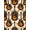 Brown, Pattern 1, variant on ODIKA Notes Vintage Rock Distressed Grunge Border Hip Guitar Music Refined Structured for Home Office, Gaming Room, Under Desk, Non-Slip Chair-Friendly