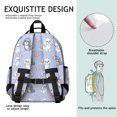 thumbnail image 5 of Bichon Frise and Cherry Blossom Cute School Backpack Bag for School with Padded Back and Adjustable Shoulder Straps 15.25"x11.5"x5.25", 5 of 5
