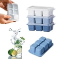thumbnail image 2 of 3× Large Ice Cube Tray Maker Mould Tray Square Kitchen DIY Jelly Mold With Lid, 2 of 11