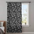 thumbnail image 3 of Dandelion Semi Sheer Curtains Drapes for Living Room, Bedroom, French Doors Window 96 Inches Long, Modern Minimalist Abstract Flowers Black Rod Pocket Chiffon Curtain Drapery Voile Draperies Panel, 3 of 8