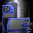 thumbnail image 2 of ELEHOLD Armor Case for iPhone 14 Pro with Screen Protector,Camera Lens Cover Stand Function Heavy Duty Rugged Military Grade Shockproof Dustproof Case for iPhone 14 Pro 6.1",Blue, 2 of 9