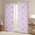thumbnail image 2 of Feelyou Purple Polkadot Ribbon Blackout Curtains Set of 2 (52x84 Each), Kawaii Cartoon Bow-tie Window Curtains, Cute Princess Bow Curtains and Drapes, Blackout Curtains Room Decor, 2 of 6