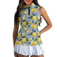 thumbnail image 3 of Whosucclay Lemon Flower Design Golf Shirts for Ladies Stretchy Quick Dry Breathable Womens Sleeveless Golf Shirt XS - 2XL, 3 of 8