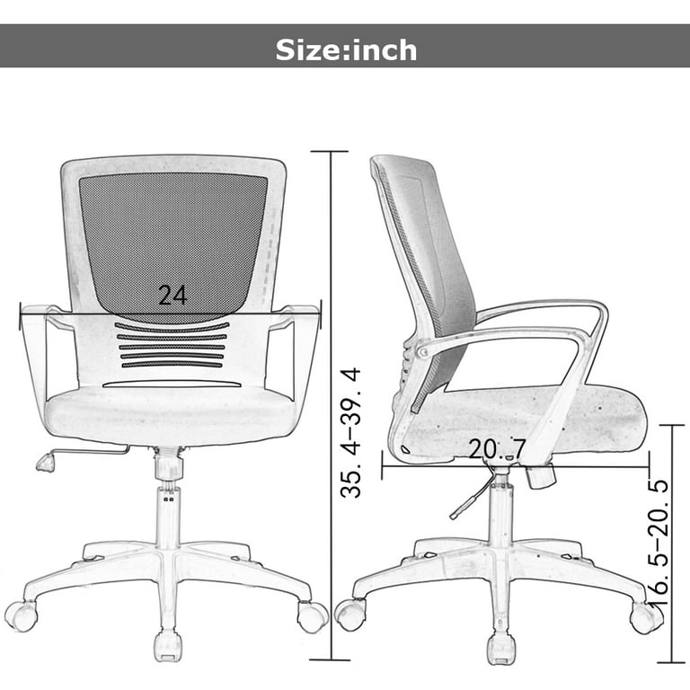 Furmax Manager's Chair with Swivel & Lumbar Support, 265 lb. Capacity, Black