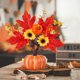 thumbnail image 1 of Decoración de árbol de calabaza de simulación de Halloween, decoraciones para el hogar de otoño y Acción de Gracias, adornos florales para mesa de comedor y sala de estar, 1 of 6