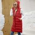 thumbnail image 6 of Posijego Women's Long Puffer Vests Hooded Winter Warm Sleeveless Outerwear Vest with Pockets Plus Size, 6 of 7