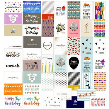 Best Paper Greetings Assorted Designs All Occasion Greeting Cards with Envelopes, 48-Pack