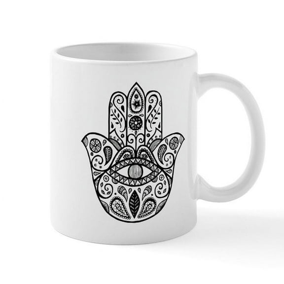 CafePress - The Hamsa Hand Mugs - 11 oz Ceramic Mug - Novelty Coffee Tea Cup