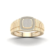1/4Ct TDW Diamond 10k Yellow Gold Men's Ring