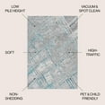 thumbnail image 3 of JONATHAN Y SILK ORCHID 4 x 6 Area Rug, Slant Abstract - Gray/Turquoise, SOR201A-4, 3 of 10