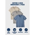 thumbnail image 2 of KingSize Men's Big & Tall Cotton V-Neck Undershirt 3-Pack, 2 of 4