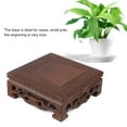 thumbnail image 2 of LYUMO 3.9" Solid Wood Bonsai Pedestal Display Stand Vintage Wooden Base Aquarium Lamp Teapot Vase Table, Brown, 2 of 8
