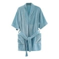 thumbnail image 5 of Fengactive Women's Short Sleeve Plush Robe - Cozy Warm Short Bathrobe Soft Nightgown Sleepwear with Pockets, 5 of 5