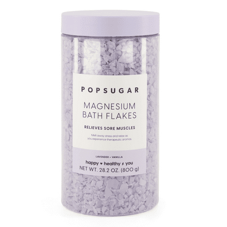 POPSUGAR Magnesium Bath Flakes, Lavender Vanilla, 28.2 oz