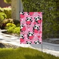 thumbnail image 2 of Sigee Panda Heart Valentine Pink for Live Happy Decorative Small Garden Flag,Double Sided Yard Flags Holiday Garden Flags for All Seasons, 2 of 9