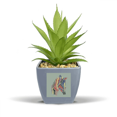 thumbnail image 1 of Graffiti Single Simple Colourful Pinto Animal Fake Pineapple Flower Pot Vase Mini Decor, 1 of 3