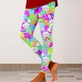 thumbnail image 2 of Easter Leggings for Women Tummy Control Print High Waist Workout with Pockets Running Tights Yoga Pants,Purple,M, 2 of 4