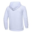 thumbnail image 2 of QPNGRP Men's Full-Zip Hoodie Lightweight Hoodie Sweatshirt Jacket Solid Hooded with Kanga Pocket White XL, 2 of 6