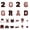 D005- Red, variant on Graduation 2026 Decorations, Party Decorations, Red Magnetic Decals, Grad Party Celebration, Star Accents, Multiple Shape, 20 Pack