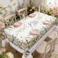 thumbnail image 4 of Dvkptbk All-season Waterproof Table Cover with Cute Rabbits Devise Featuring Easter Bunny Easter Eggs and Floral Prints Suitable for Easter Table Decoration easter decorations, 4 of 6