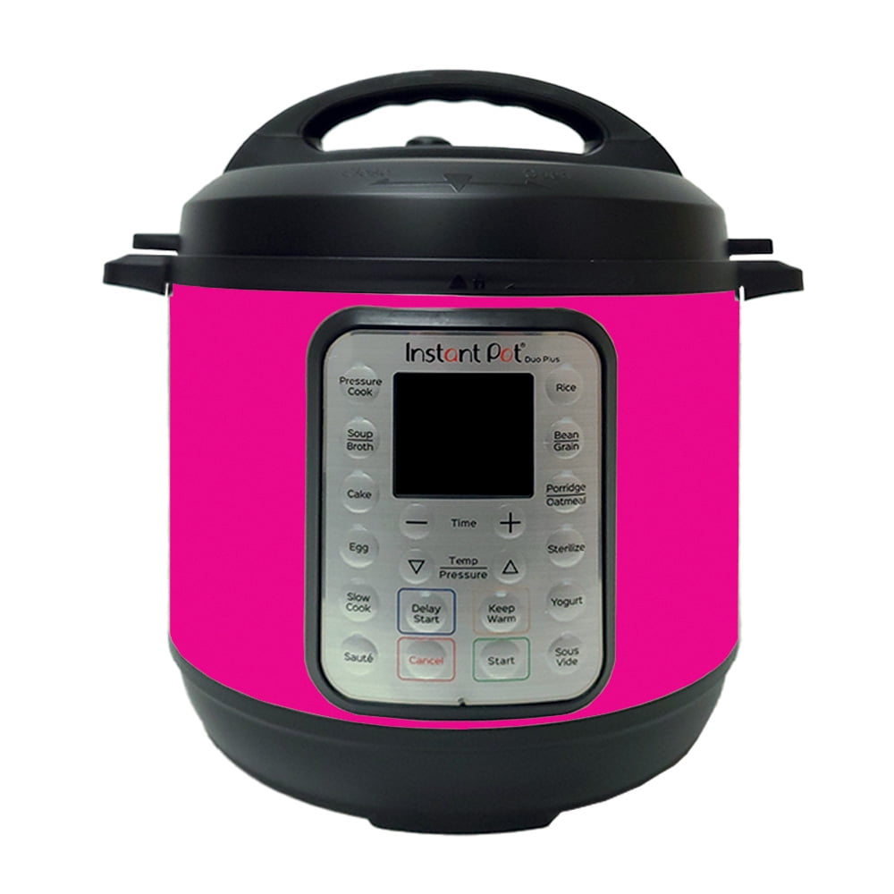 Skin Decal Wrap Compatible With Instant Pot Duo Plus 6-QT Sticker Design  Solid Hot Pink 