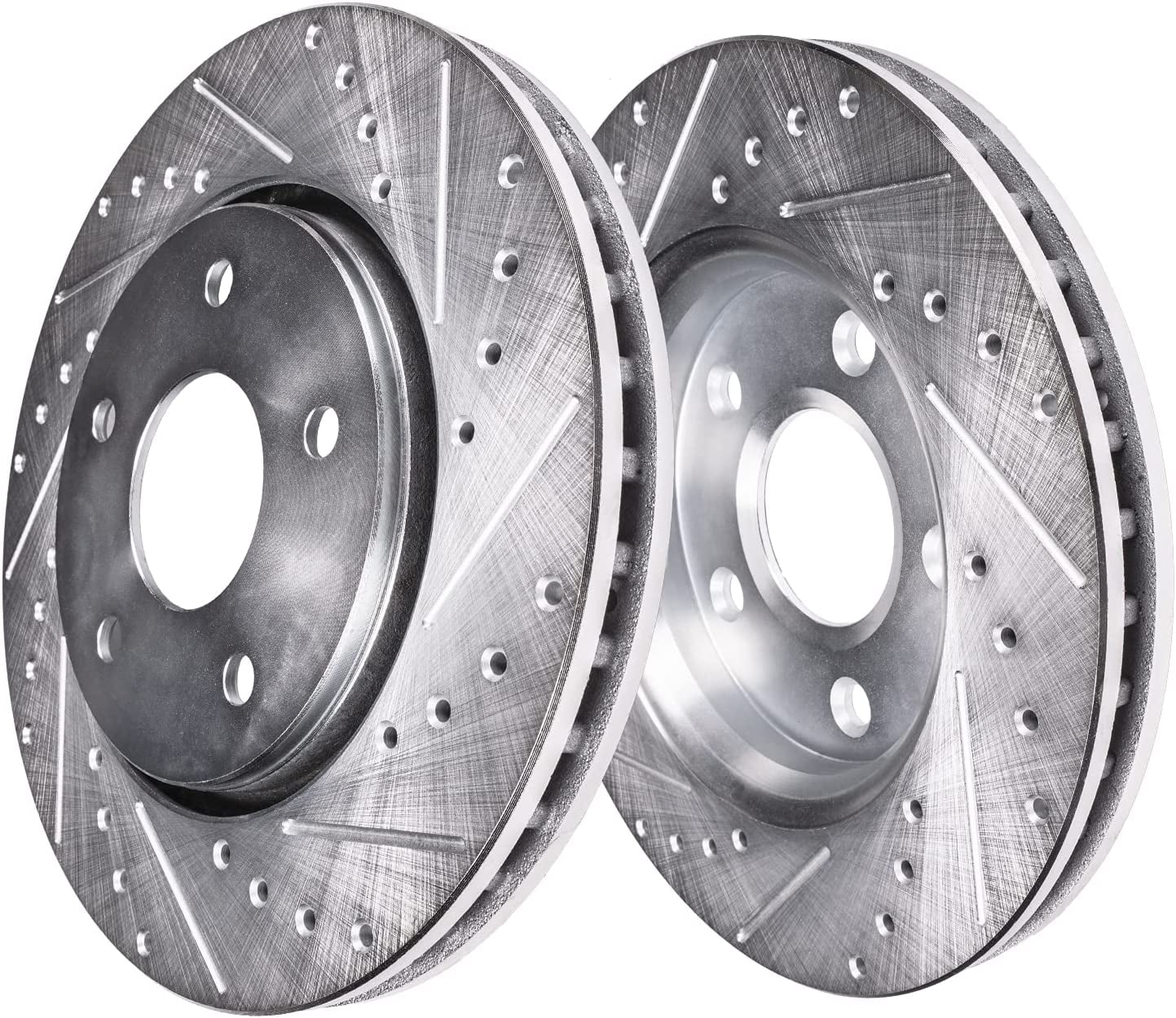 Detroit Axle - 13" (330mm) Front Drilled Brake Rotors Replacement for Mercedes-Benz ML320 ML350 ML450 ML500 R320 R350 R500