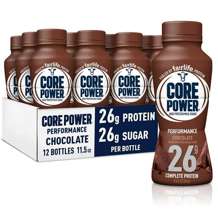 Fairlife Core Power 26g Protein Milk Shakes, Ready To Drink for Workout Recovery, No Artificial Sweeteners, Chocolate, 11.5 Fl Oz (Pack of 12)