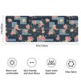 thumbnail image 3 of Pioneer Flower Floral Print Pattern Bathroom Rugs Mat, Non Slip Microfiber Bathroom Rug with Rubber Backing, Soft Mats for Bathroom Floor Tub Shower, 17"x47", 3 of 5