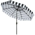 thumbnail image 1 of Safavieh PAT8003A Collection Extérieure Elsa Fashion Line Parasol à Inclinaison Automatique, 9 Pieds, Noir/blanc, 1 of 4