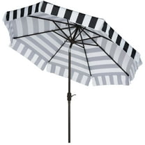 SAFAVIEH Outdoor Collection Elsa Fashion Line 9-Foot Tilt Umbrella Black / White