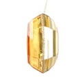thumbnail image 2 of Vickerman 6" Champagne Square Jewel Glitter Ornament. Features champagne glitter around the edge. 2 per bag., 2 of 2