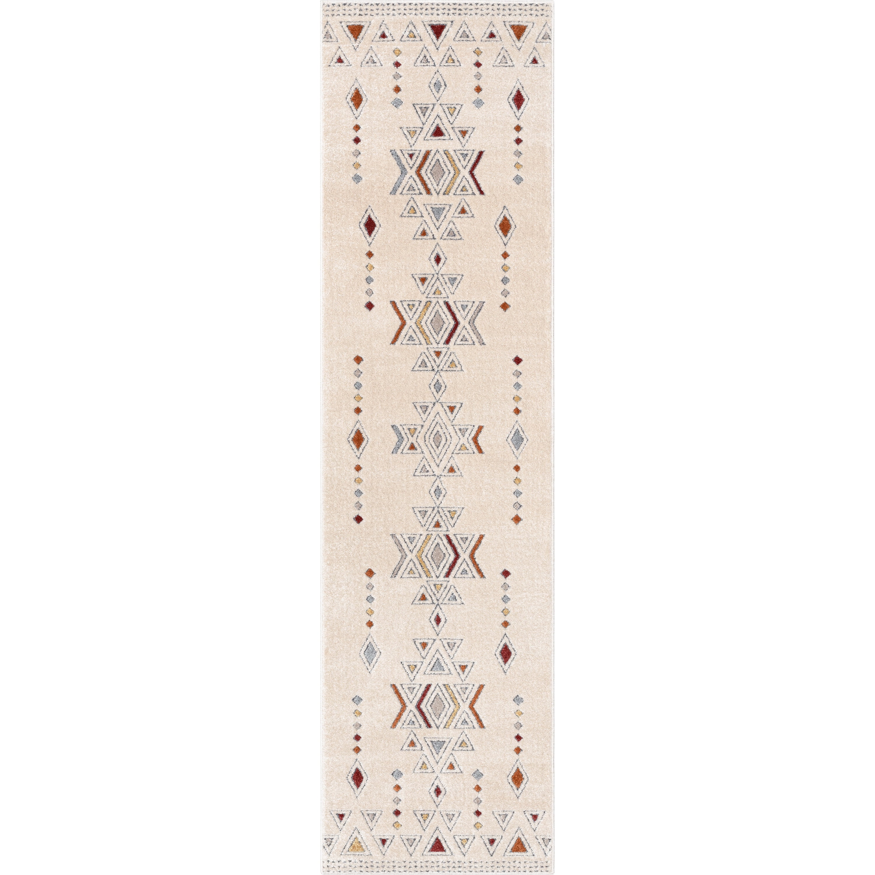 Well Woven Malaga Huron Modern Oriental Beige High-Low Textured 2'7" x 9'10" Runner Rug