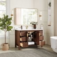 thumbnail image 3 of Shenzhen 48" Single Bath Vanity in Aged Dark Brown Oak with Composite Stone Top, 3 of 12