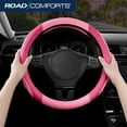 thumbnail image 5 of Car Steering Wheel Cover - Microfiber Leather Steering Wheel Wrap Sports 14.5-15 Inch Steering Wheel Cover Non-Slip for Men Women Pink & HotPink Color, 5 of 8