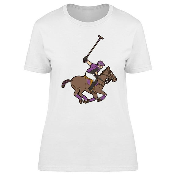 Purple Polo Athlete    T-Shirt Women -Image by Shutterstock, Female Small