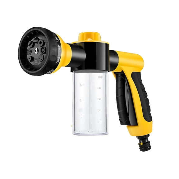ACDANC Foam Sprayer Gun,Pressure Nozzle for Car Wash,Watering Plants,Pet Shower,Outdoor Fun - 8 Watering Patterns and Soap Dispenser