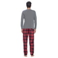 thumbnail image 3 of Ashford & Brooks Men's Jersey Knit Long-Sleeve Top and Mink Fleece Bottom Pajama Set, 3 of 4
