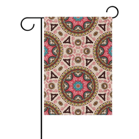POPCreation Mandala Pattern Polyester Garden Flag Outdoor Flag Home Party Garden Decor 28x40 inches