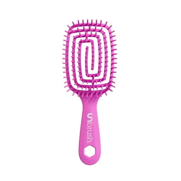 FHI Heat UNbrush Flex Detangling Brush, Pain-Free Brushing on All Wet or Dry Hair Types, Pink, 8"
