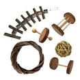 thumbnail image 1 of Juguetes de conejillo de de madera, bolas tejidas de zanahoria y maíz, B Yuyangstore Juguetes de madera para hámster, 1 of 8