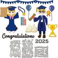 thumbnail image 1 of Troqueles de corte para graduación (hombre y mujer) para hacer tarjetas, números y texto de graduación. Ideales para scrapbooking, diarios, repujado y decoración en papel., 1 of 7