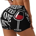 thumbnail image 2 of Naloa Wine Funny Biker Shorts for Women Seamless Scrunch Short Women’s Yoga Shorts for Gym Running Sport Shorts - X-Large, 2 of 9