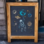 Astronaut Stencils Plastic Outer Space Theme Drawing Painting Stencils Planet Earth Star Pattern Wall Stencils Reusable Stencils