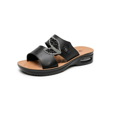 

Avamo Women s Casual Comfy Slip On Beach Shoes Antislip Bling Soft Wedges