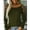 751_Army Green, variant on Black Womens Shirts, Polyeste Cute T Shirts, Women Fashion Crew Neck Hollow-Out Studded Long Sleeve T Shirts Casual Tops