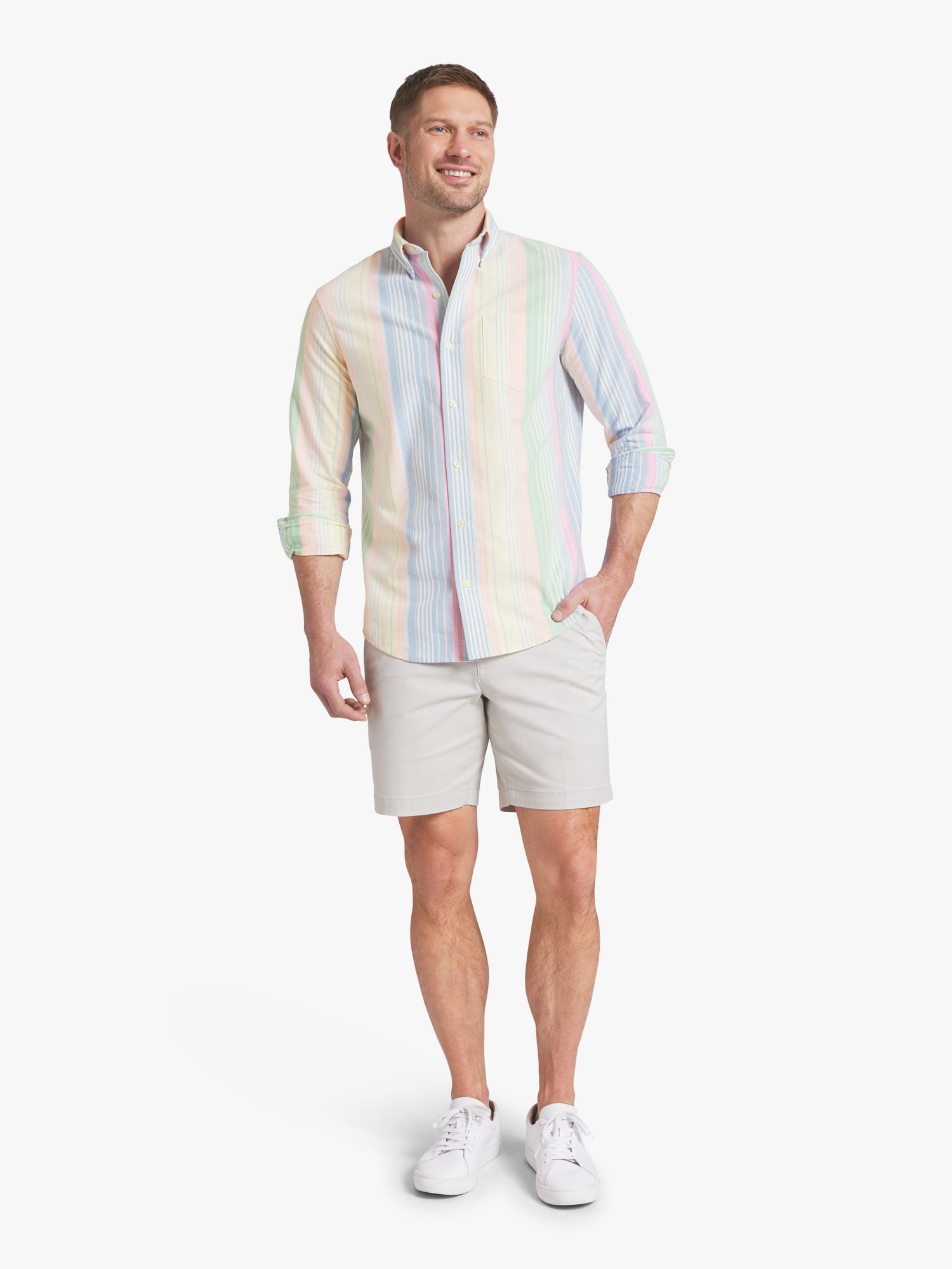 Chaps Men's & Big Men's Long Sleeve Oxford Woven Shirt, Sizes S-3XL