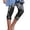 Black, variant on FYEGRE High Waisted Printed 3/4 Length Leggings for Women Casual Athletic Yoga Workout Cropped Tights Pants Women's Legging White S